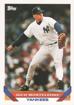 #779 Rich Monteleone - New York Yankees - 1993 Topps Baseball
