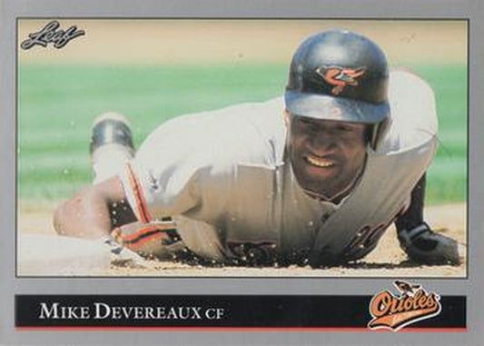 #79 Mike Devereaux - Baltimore Orioles - 1992 Leaf Baseball