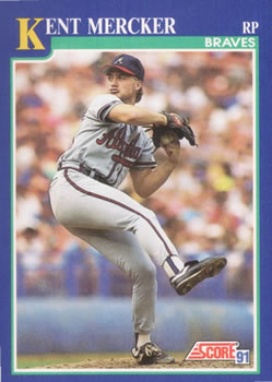 #79 Kent Mercker - Atlanta Braves - 1991 Score Baseball