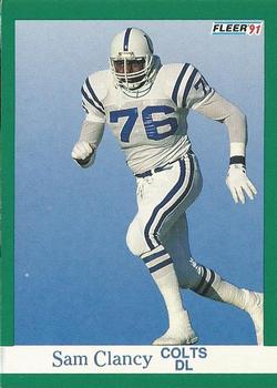 #79 Sam Clancy - Indianapolis Colts - 1991 Fleer Football