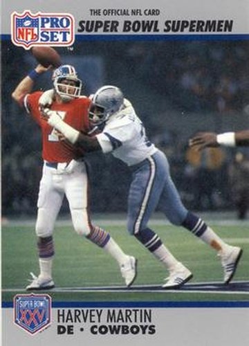 #79 Harvey Martin - Dallas Cowboys - 1990-91 Pro Set Super Bowl XXV Silver Anniversary Football