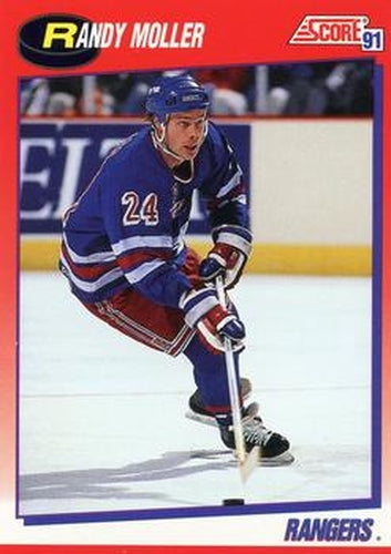 #79 Randy Moller - New York Rangers - 1991-92 Score Canadian Bilingual Hockey