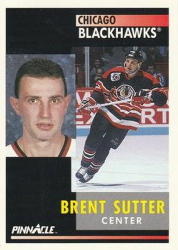 #79 Brent Sutter - Chicago Blackhawks - 1991-92 Pinnacle Hockey
