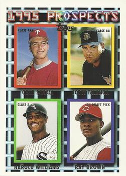 #79 Gene Schall / Scott Talanoa / Harold Williams / Ray Brown - Philadelphia Phillies / Milwaukee Brewers / Chicago White Sox / Cincinnati Reds - 1995 Topps Baseball