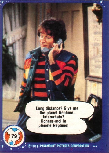 #79 Long Distance? Give Me the Planet Neptune! - 1978 O-Pee-Chee Mork & Mindy