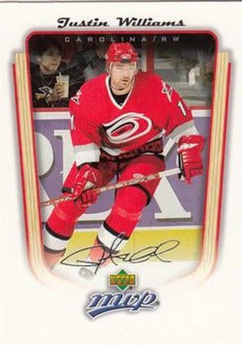 #79 Justin Williams - Carolina Hurricanes - 2005-06 Upper Deck MVP Hockey