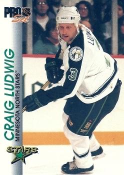 #79 Craig Ludwig - Minnesota North Stars - 1992-93 Pro Set Hockey