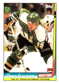 #7 Dave Gagner - Minnesota North Stars - 1991-92 Topps Hockey - Team Scoring Leaders