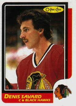 #7 Denis Savard - Chicago Blackhawks - 1986-87 O-Pee-Chee Hockey