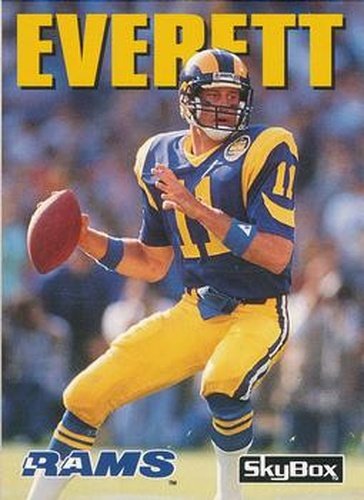 #7 Jim Everett - Los Angeles Rams - 1992 SkyBox Impact Football
