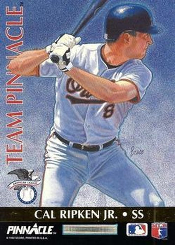 #7 Cal Ripken Jr. / Barry Larkin - Baltimore Orioles / Cincinnati Reds - 1992 Pinnacle - Team Pinnacle Baseball