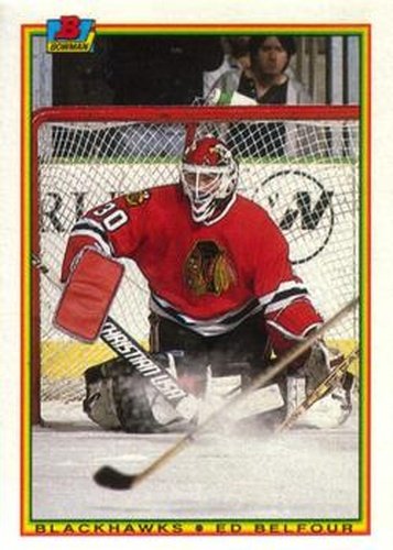 #7 Ed Belfour - Chicago Blackhawks - 1990-91 Bowman Hockey