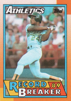 #7 Rickey Henderson - Oakland Athletics - 1990 Topps Baseball