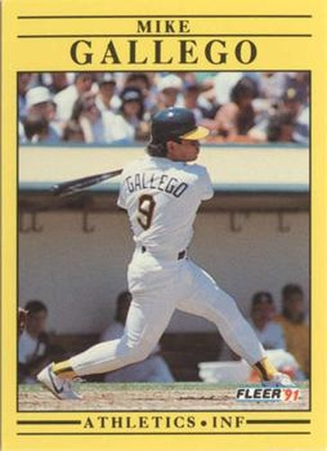 #7 Mike Gallego - Oakland Athletics - 1991 Fleer Baseball