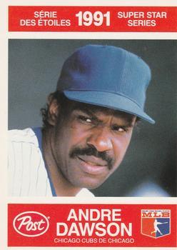 #7 Andre Dawson - Chicago Cubs - 1991 Post Canada Super Star Series Baseball