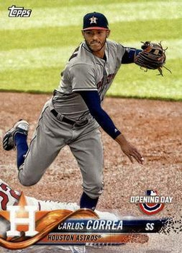 #7 Carlos Correa - Houston Astros - 2018 Topps Opening Day Baseball
