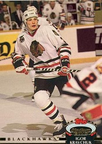 #7 Igor Kravchuk - Chicago Blackhawks - 1992-93 Stadium Club Hockey