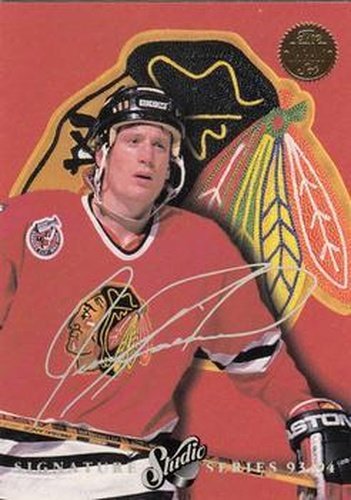 #7 Jeremy Roenick - Chicago Blackhawks - 1993-94 Leaf - Studio Signature Series Hockey