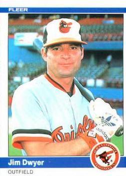 #7 Jim Dwyer - Baltimore Orioles - 1984 Fleer Baseball