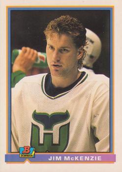 #7 Jim McKenzie - Hartford Whalers - 1991-92 Bowman Hockey