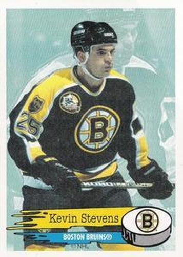 #7 Kevin Stevens - Boston Bruins - 1995-96 Panini Hockey Stickers