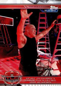 #7 Kurt Angle Joins Dean Ambrose & Seth Rollins to Win the 5-on-3 Tables, Ladders, and Chairs Match - 2019 Topps WWE Road to Wrestlemania Wrestling