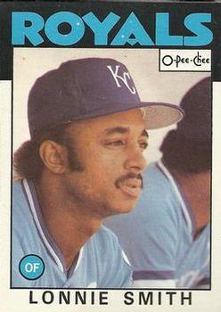 #7 Lonnie Smith - Kansas City Royals - 1986 O-Pee-Chee Baseball
