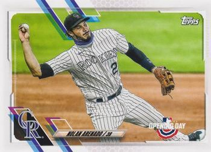 #7 Nolan Arenado - Colorado Rockies - 2021 Topps Opening Day Baseball