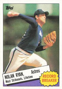 #7 Nolan Ryan - Houston Astros - 1985 Topps Baseball