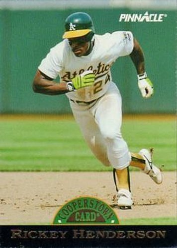 #7 Rickey Henderson - Oakland Athletics - 1993 Pinnacle Cooperstown Baseball