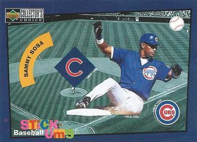 #7 Sammy Sosa - Chicago Cubs -1998 Collector's Choice - Stick-Ums Baseball