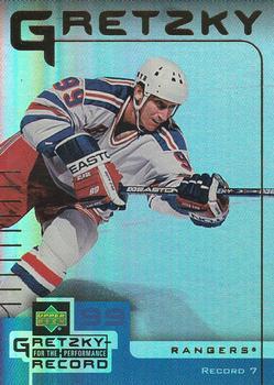 #7 Wayne Gretzky - New York Rangers - 1999-00 Upper Deck McDonald's Wayne Gretzky Performance for the Record Hockey