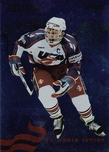 #7 John Emmons - USA - 1993-94 Donruss Hockey - 1994 World Junior Championship USA