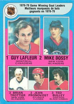 #7 Guy Lafleur / Mike Bossy / Bryan Trottier / Jean Pronovost / Ted Bulley - Montreal Canadiens / New York Islanders / Atlanta Flames / Chicago Blackhawks - 1979-80 O-Pee-Chee Hockey