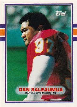 #7T Dan Saleaumua - Kansas City Chiefs - 1989 Topps Traded Football