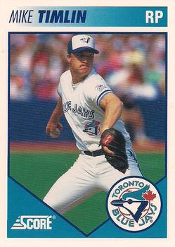 #7 Mike Timlin - Toronto Blue Jays - 1991 Score Toronto Blue Jays Baseball