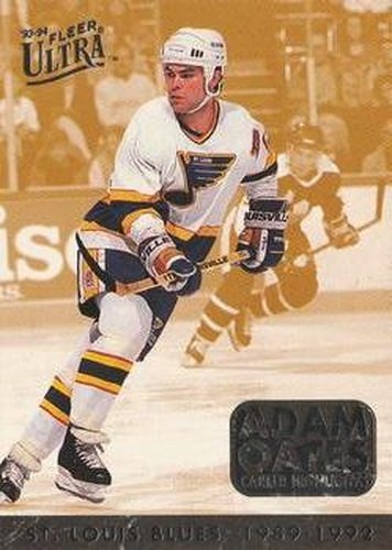 #7 Adam Oates - St. Louis Blues - 1993-94 Ultra Hockey - Adam Oates Career Highlights