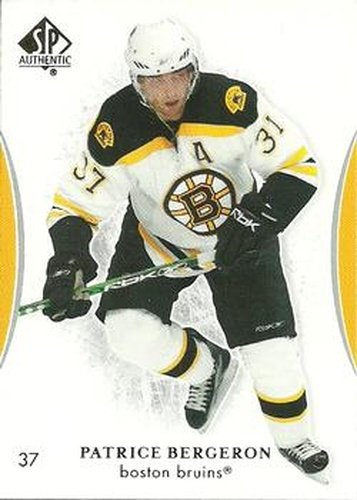 #7 Patrice Bergeron - Boston Bruins - 2007-08 SP Authentic Hockey