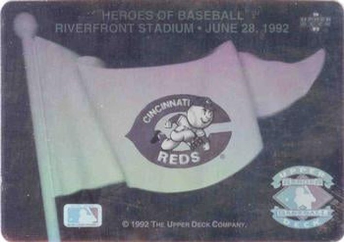#NNO Cincinnati Reds - Cincinnati Reds - 1992 Upper Deck Baseball - Heroes of Baseball Pennant Holograms