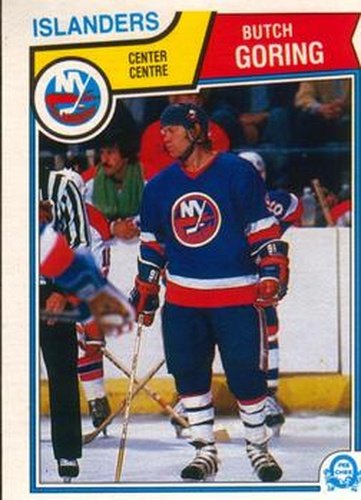 #7 Butch Goring - New York Islanders - 1983-84 O-Pee-Chee Hockey