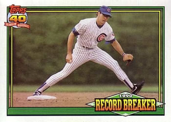 #7 Ryne Sandberg - Chicago Cubs - 1991 Topps Baseball