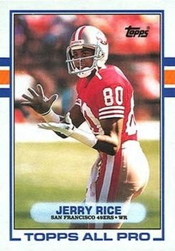 #7 Jerry Rice - San Francisco 49ers - 1989 Topps Football