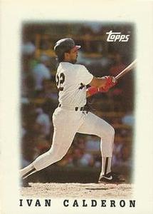 #7 Ivan Calderon - Chicago White Sox - 1988 Topps Major League Leaders Minis Baseball