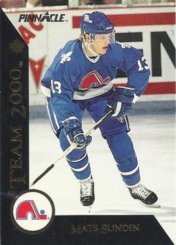 #7 Mats Sundin - Quebec Nordiques - 1992-93 Pinnacle Canadian Hockey - Team 2000