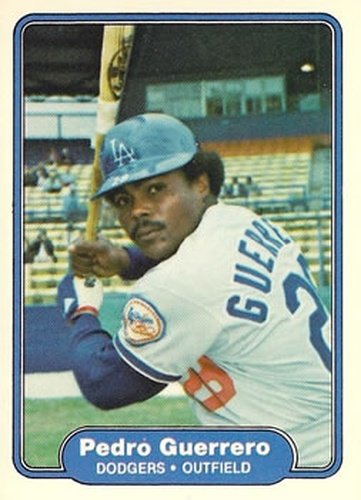 #7 Pedro Guerrero - Los Angeles Dodgers - 1982 Fleer Baseball
