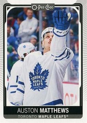 #7b Auston Matthews - Pre/Post Game - Toronto Maple Leafs - 2021-22 O-Pee-Chee Hockey