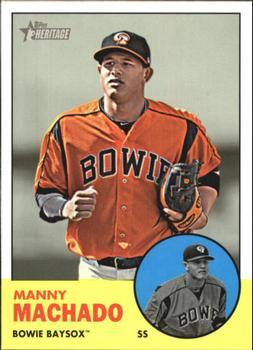 #7b Manny Machado - Bowie Baysox - 2012 Topps Heritage Minor League Baseball