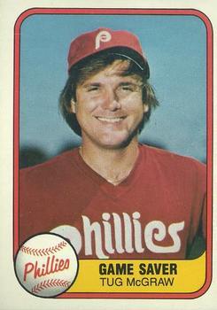 #7b Tug McGraw - Philadelphia Phillies - 1981 Fleer Baseball
