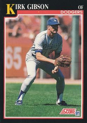 #800 Kirk Gibson - Los Angeles Dodgers - 1991 Score Baseball