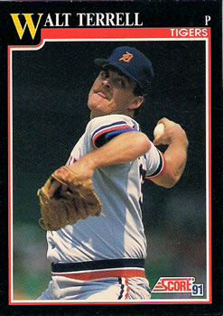 #801 Walt Terrell - Detroit Tigers - 1991 Score Baseball